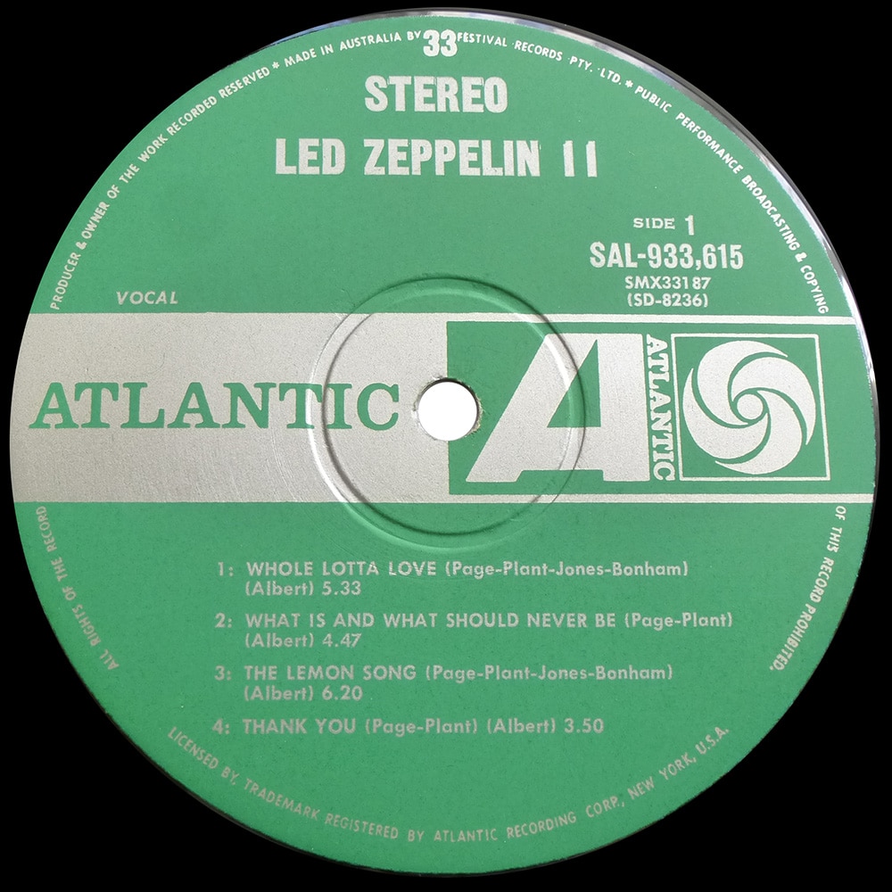 LP <br>Led Zeppelin II <br>Australia (SAL-933615) #3 - Image 4