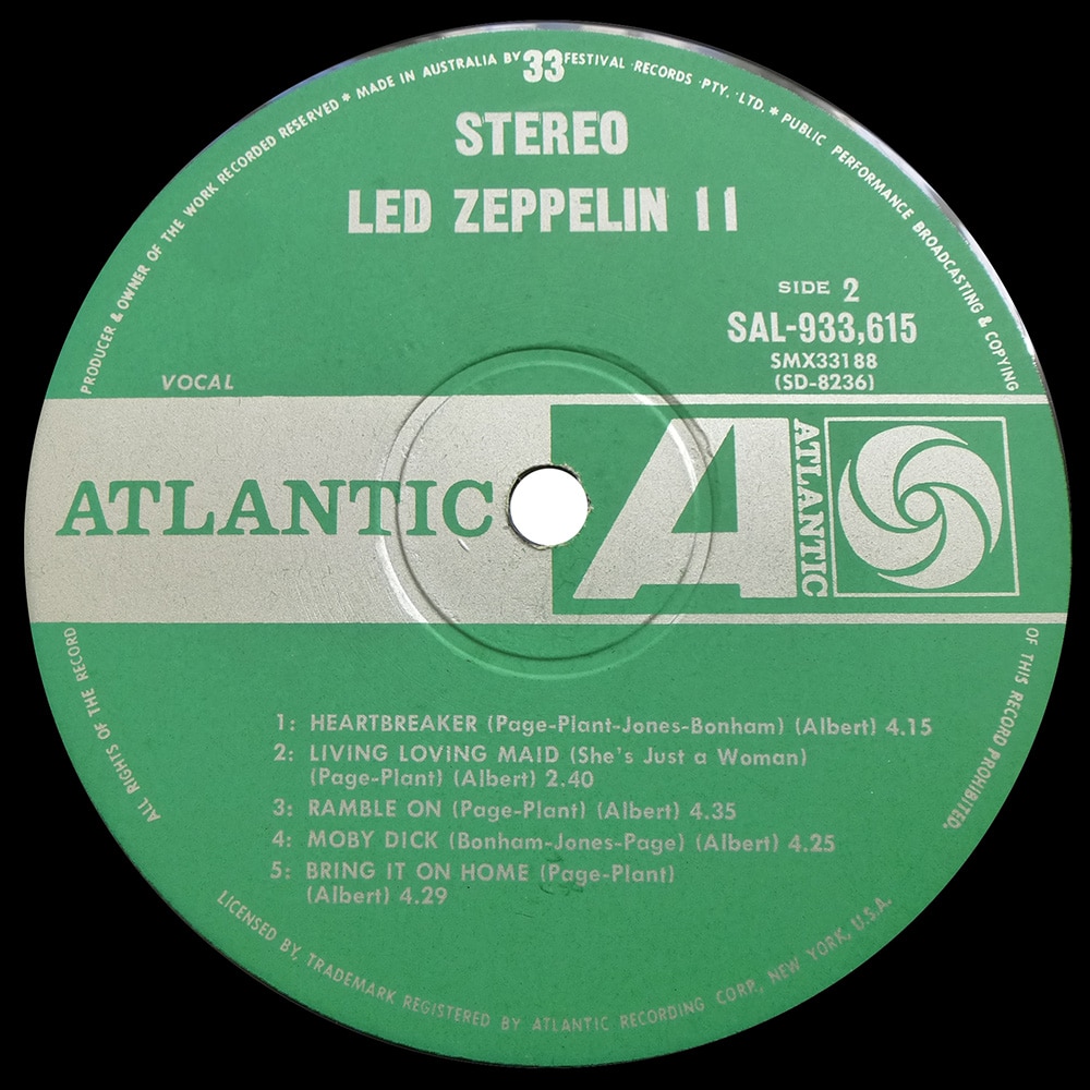 LP <br>Led Zeppelin II <br>Australia (SAL-933615) #3 - Image 5