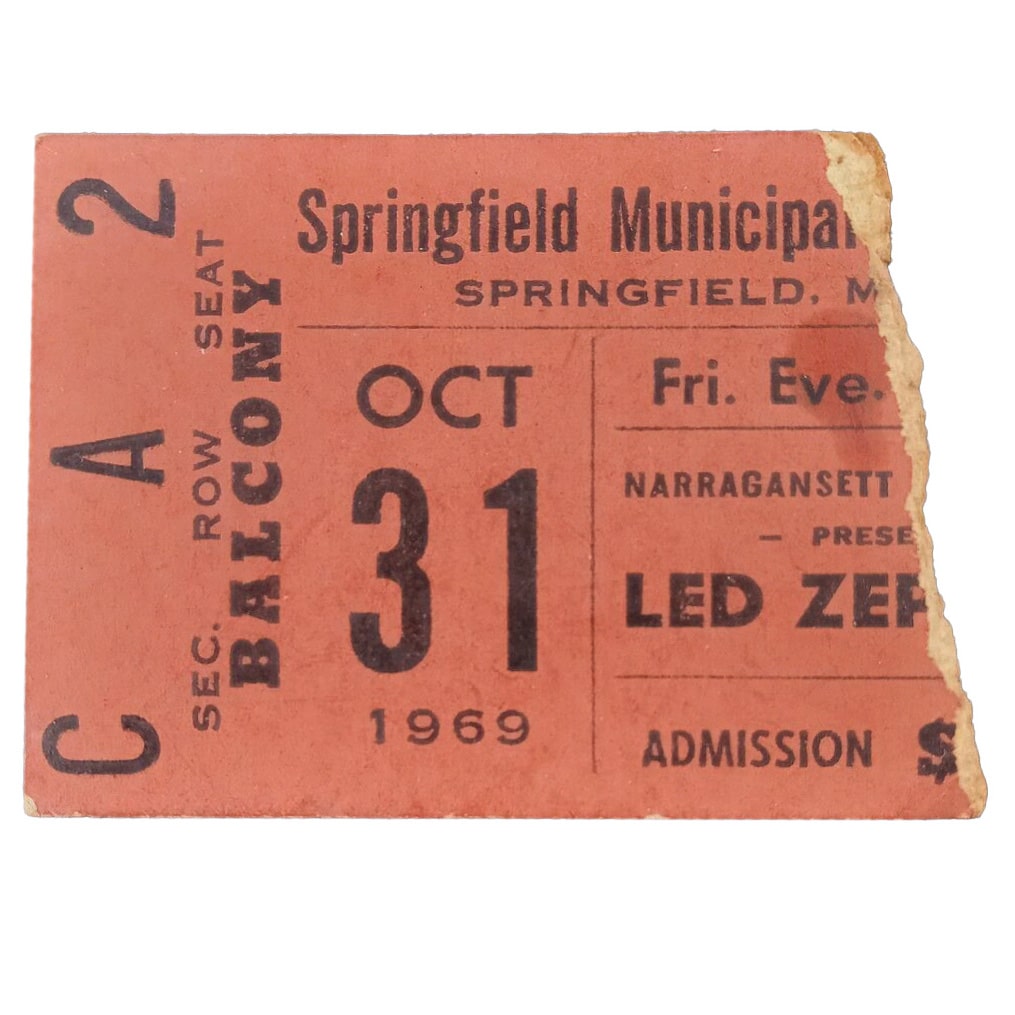 Concert Ticket <br>1969.10.31 <br>Springfield, MA