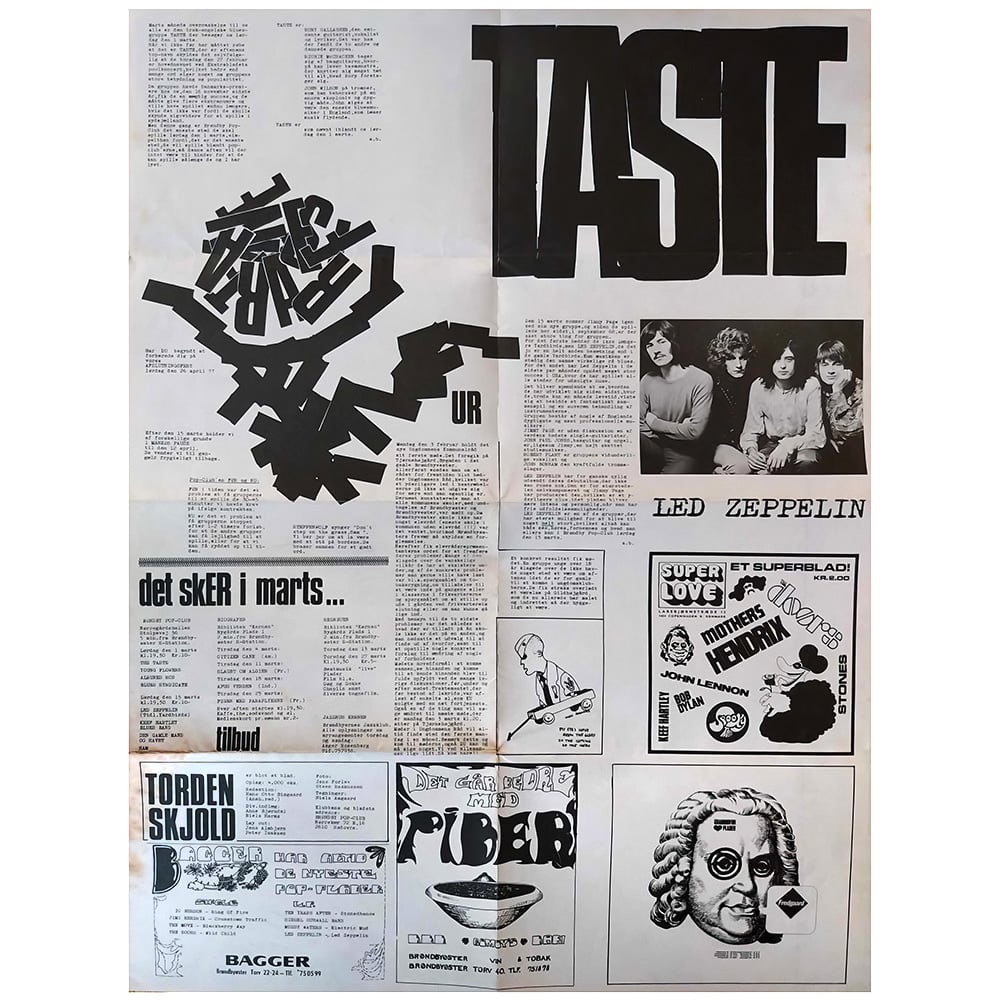 Concert Advertisement <br>1969.03.15 <br>Brondby, DK (Ad) - Image 3
