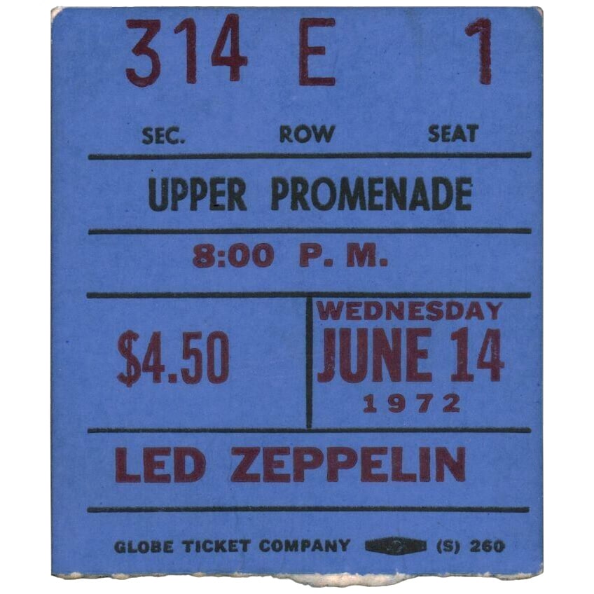 Concert Ticket <br>1972.06.14 <br>Uniondale, NY