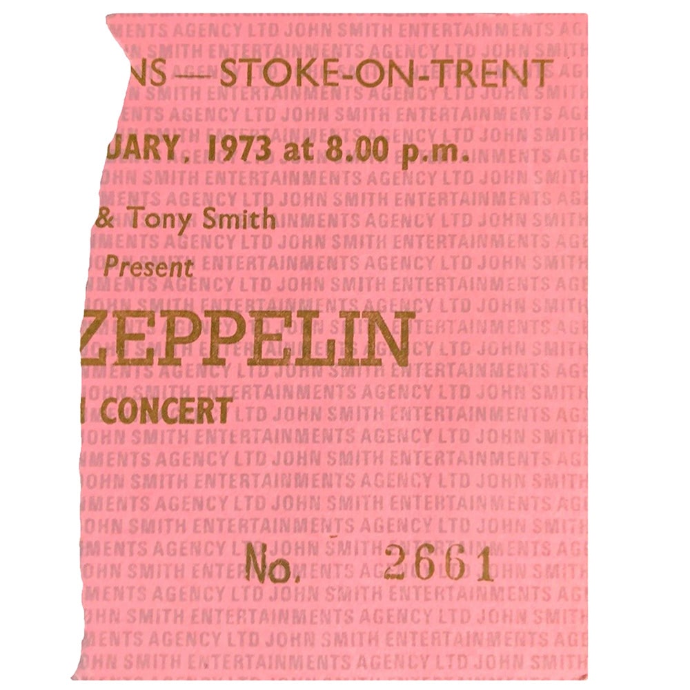 Concert Ticket <br>1973.01.15 <br>Stoke-on-Trent, UK