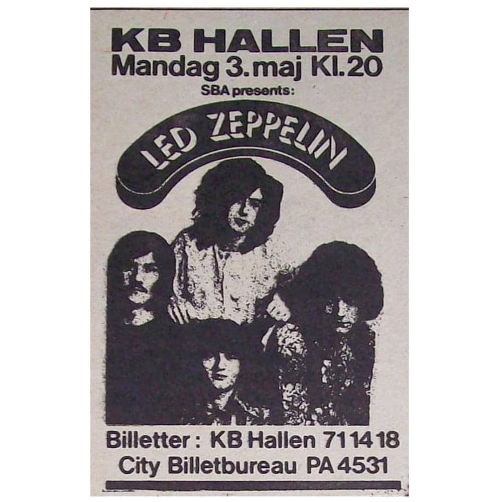 Concert Advertisement <br>1971.05.03 <br>Copenhagen, DK (Ad)