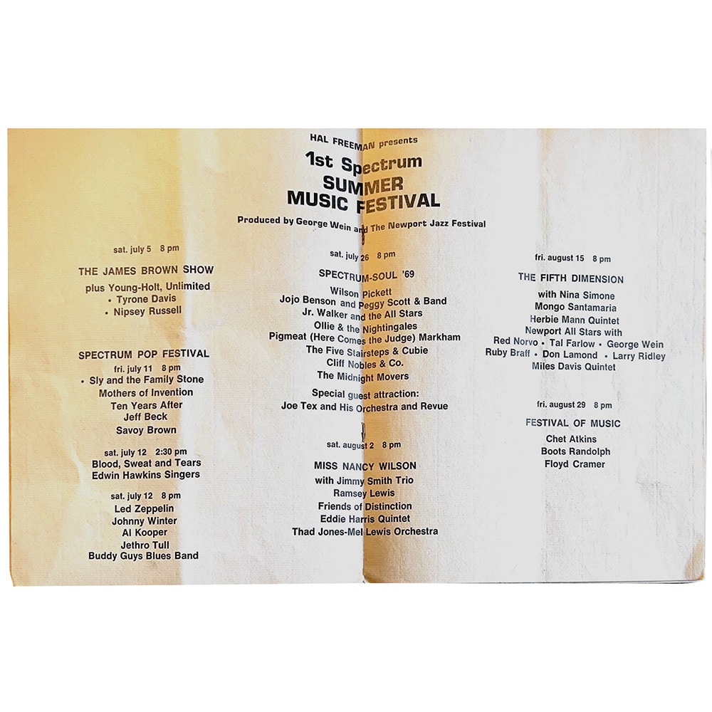 Program <br>1969.07.12 <br>Spectrum Summer Pop Festival, Philadelphia, PA - Image 3