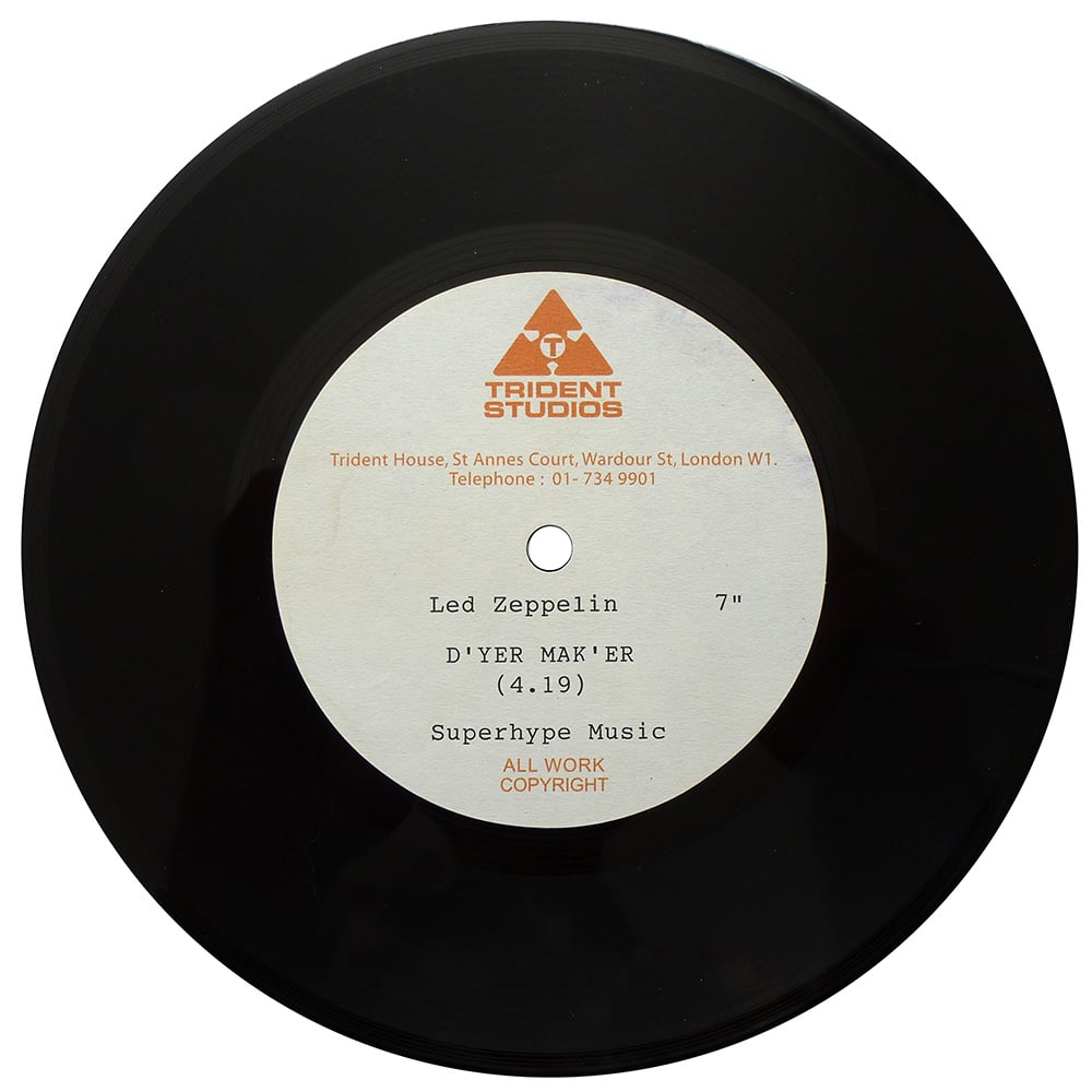 Single <br>United Kingdom (N/A) <br>D'yer Mak'er (Acetate #2) - Image 2
