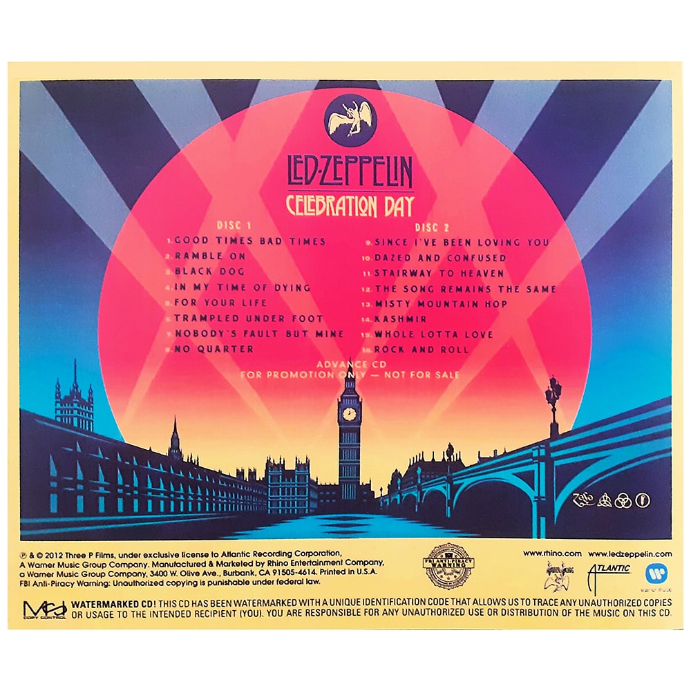 Celebration Day <br>CD, Promotional (USA) - Image 3