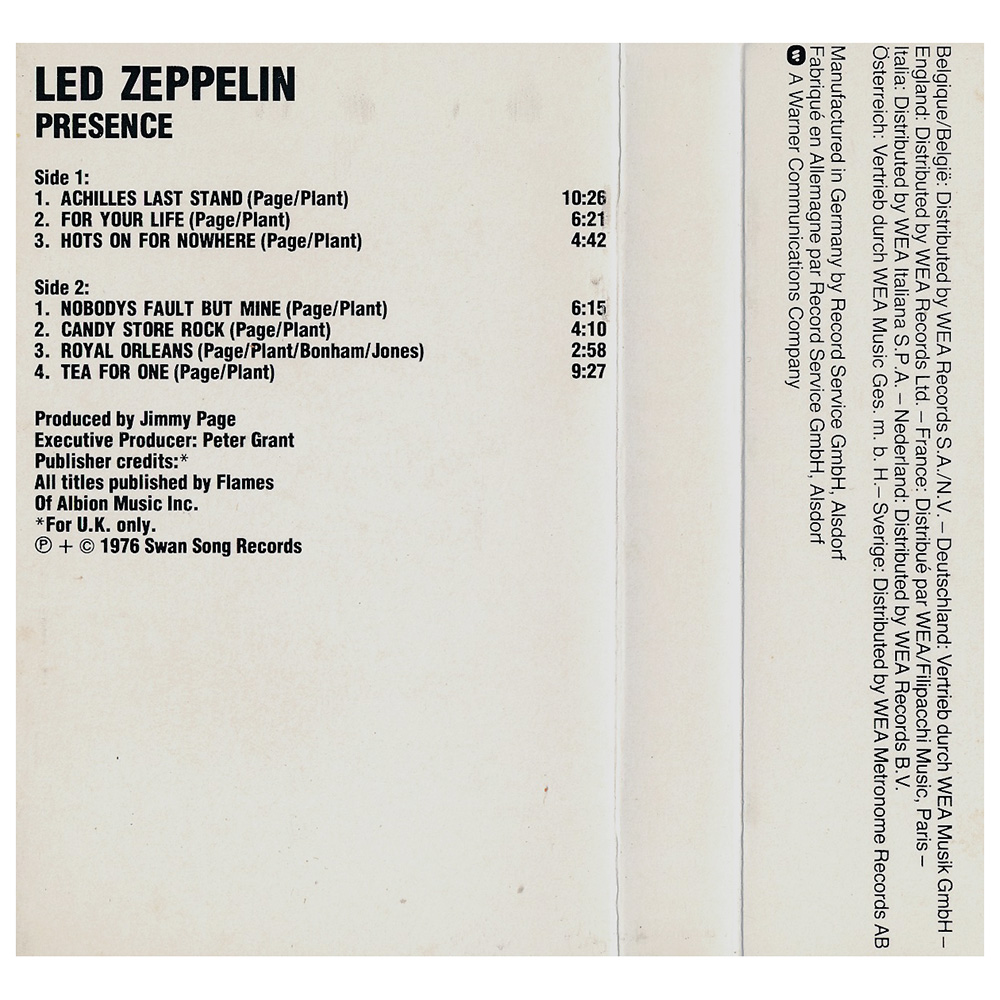 Cassette <br>Presence <br>Germany (SK 459402) #2 - Image 3