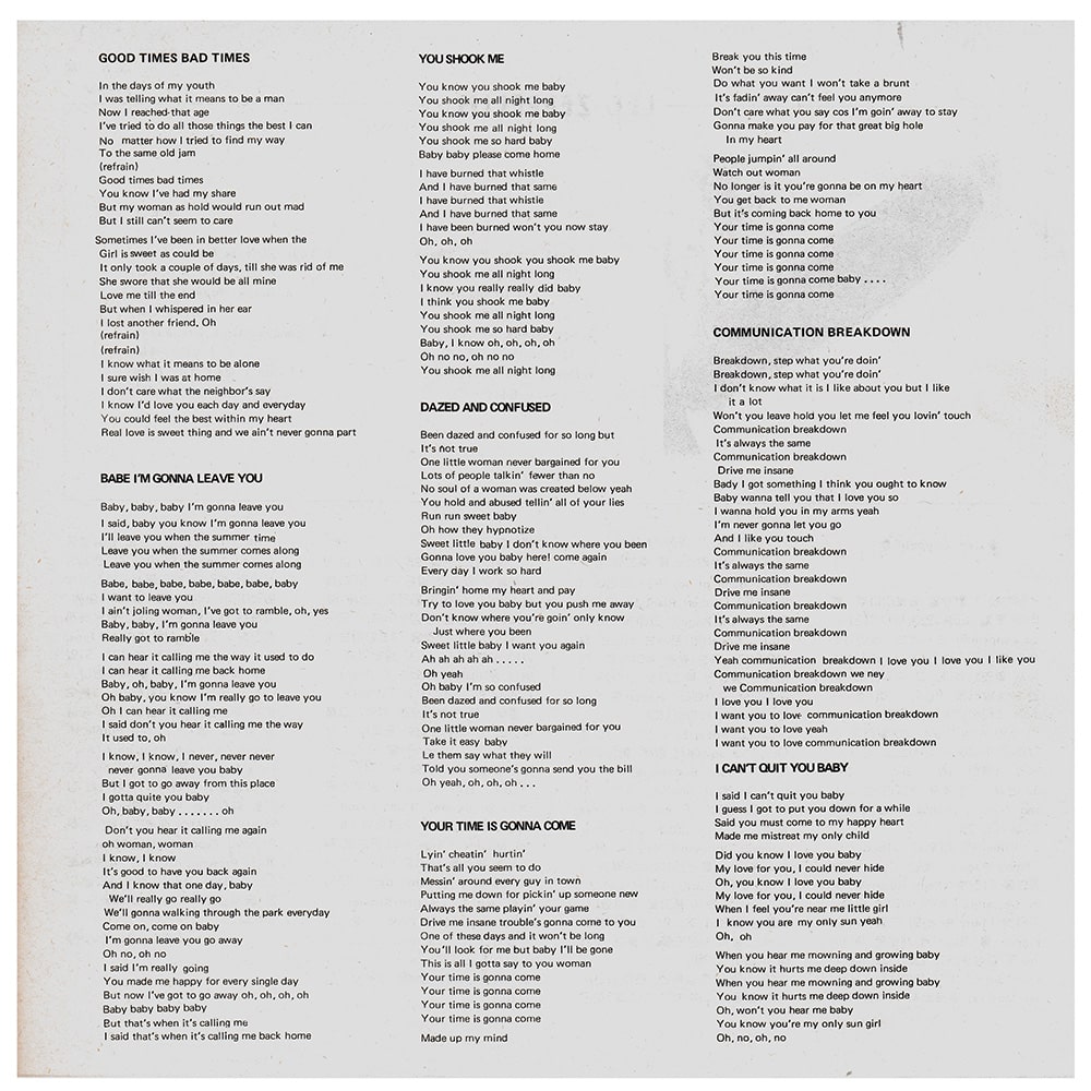 LP <br>Led Zeppelin <br>South Korea (OLW-180) #2 - Image 6