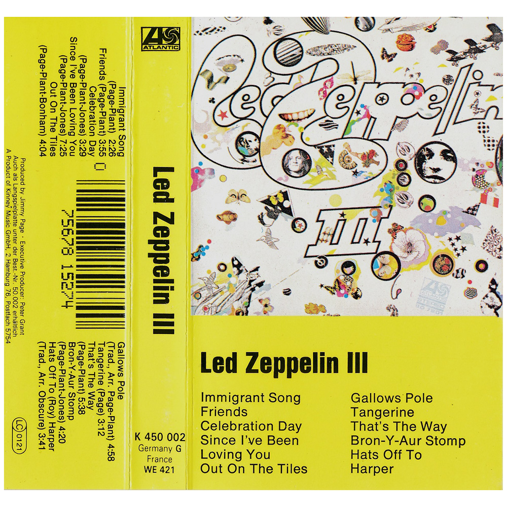 Cassette <br>Led Zeppelin III <br>Germany (K 450 002) #2 - Image 2