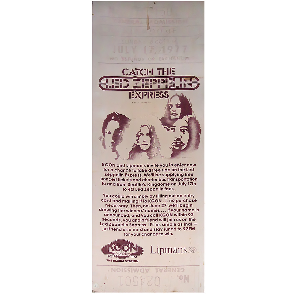 Concert Rarity <br>1977.07.17 <br>Seattle, Ticket Contest