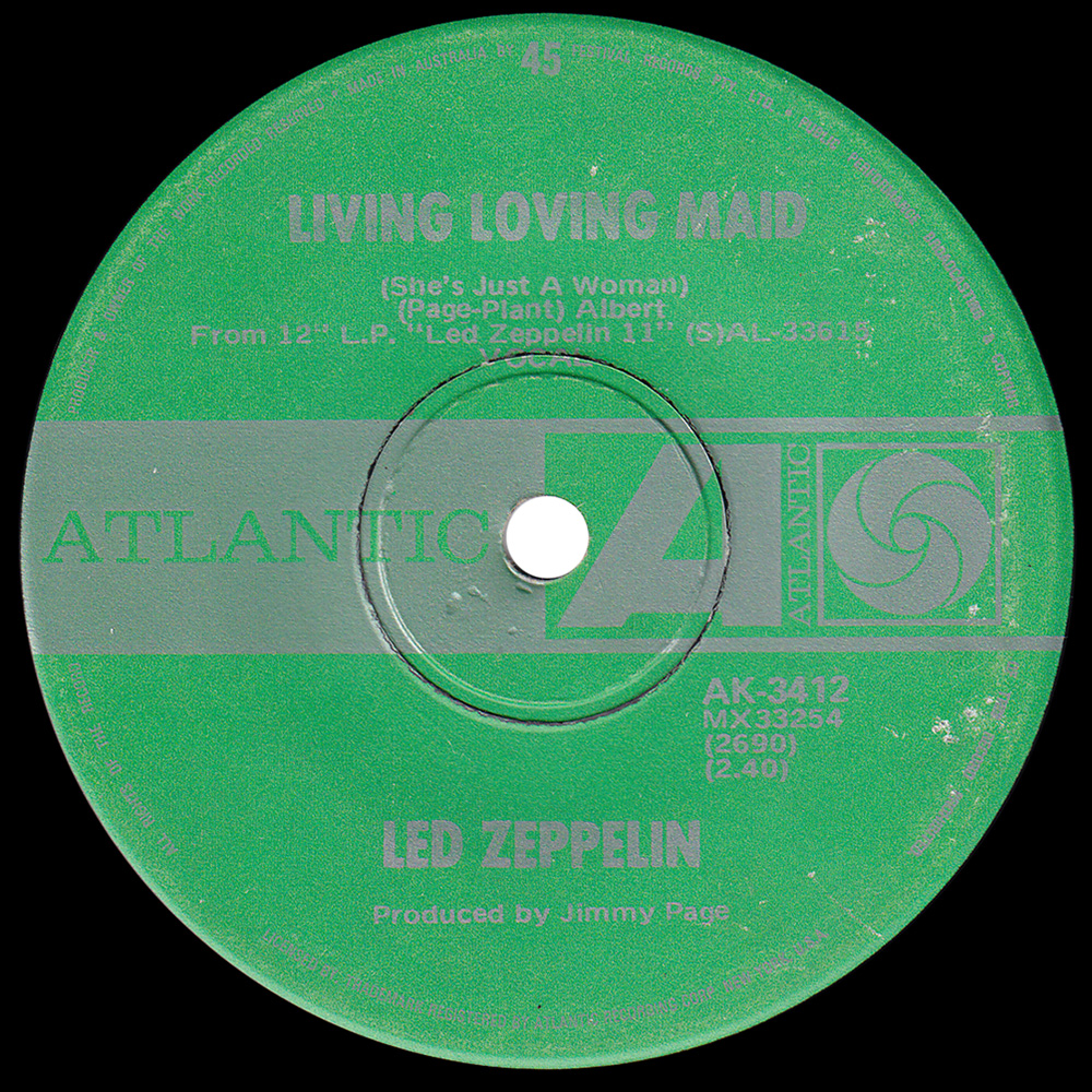 Single <br>Australia (AK-3412) <br>Whole Lotta Love / Living Loving Maid (#4) - Image 2