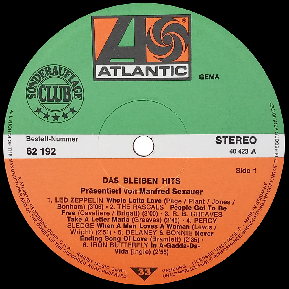 LP <br>Das Bleiben Hits <br>Whole Lotta Love <br>Germany (62 192) - Image 3