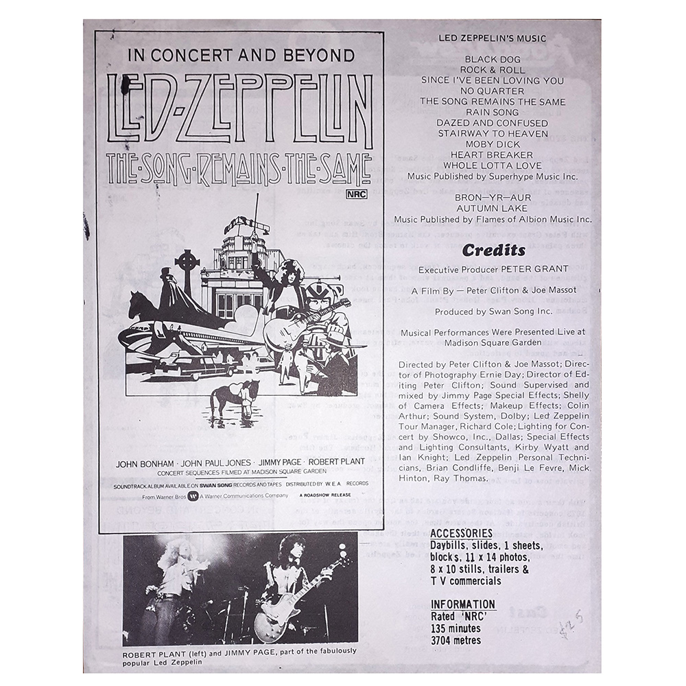 TSRTS (1977) <br>Press Sheet (Australia) - Image 2