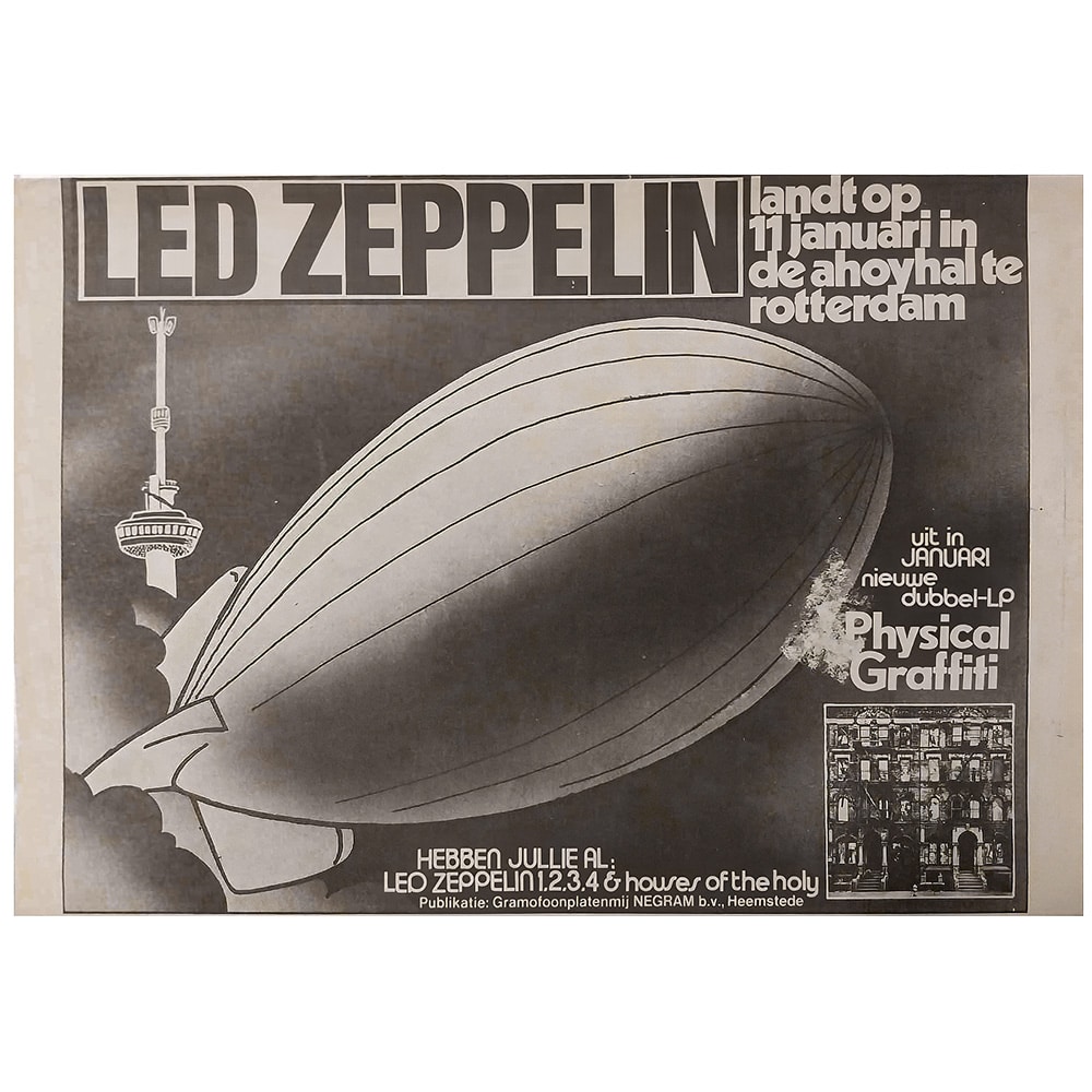 Concert Advertisement <br>1975.01.11 <br>Rotterdam, NL (Ad) #1