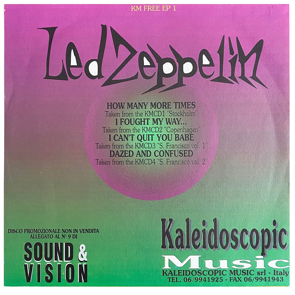 Single <br>Italy (KM Free EP1) <br>HMMT, I Fought My Way / I Can't Quit You, Dazed and Confused (Promo) - Image 2