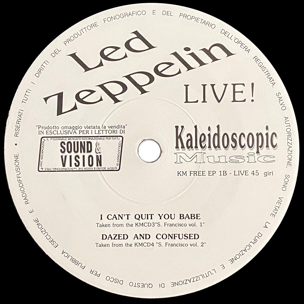Single <br>Italy (KM Free EP1) <br>HMMT, I Fought My Way / I Can't Quit You, Dazed and Confused (Promo) - Image 4
