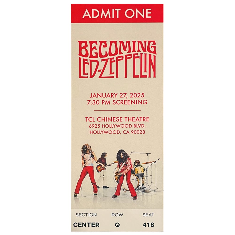 Becoming Led Zeppelin <br>USA <br>Premier Ticket