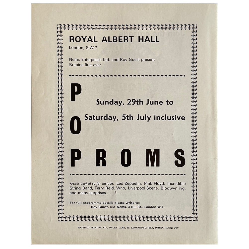 Concert Advertisement <br>1969.06.29 <br>London, UK (Ad)