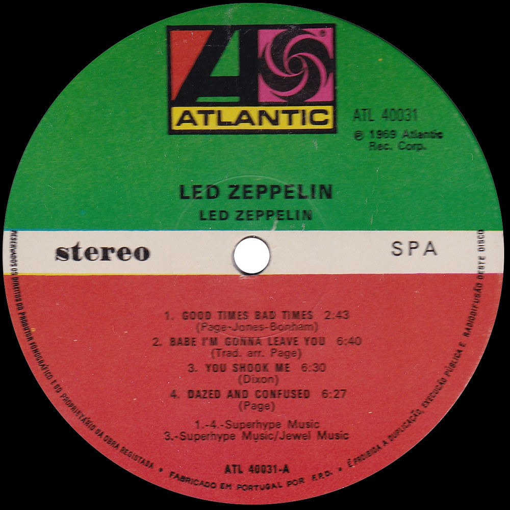 LP <br>Led Zeppelin <br>Portugal (ATL 40031) #1 - Image 3