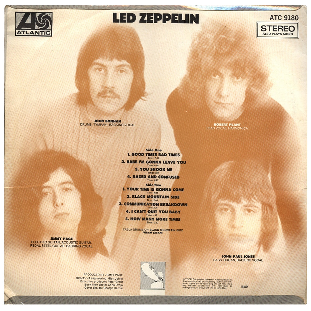 LP <br>Led Zeppelin <br>South Africa (ATC 9180) #5 - Image 2