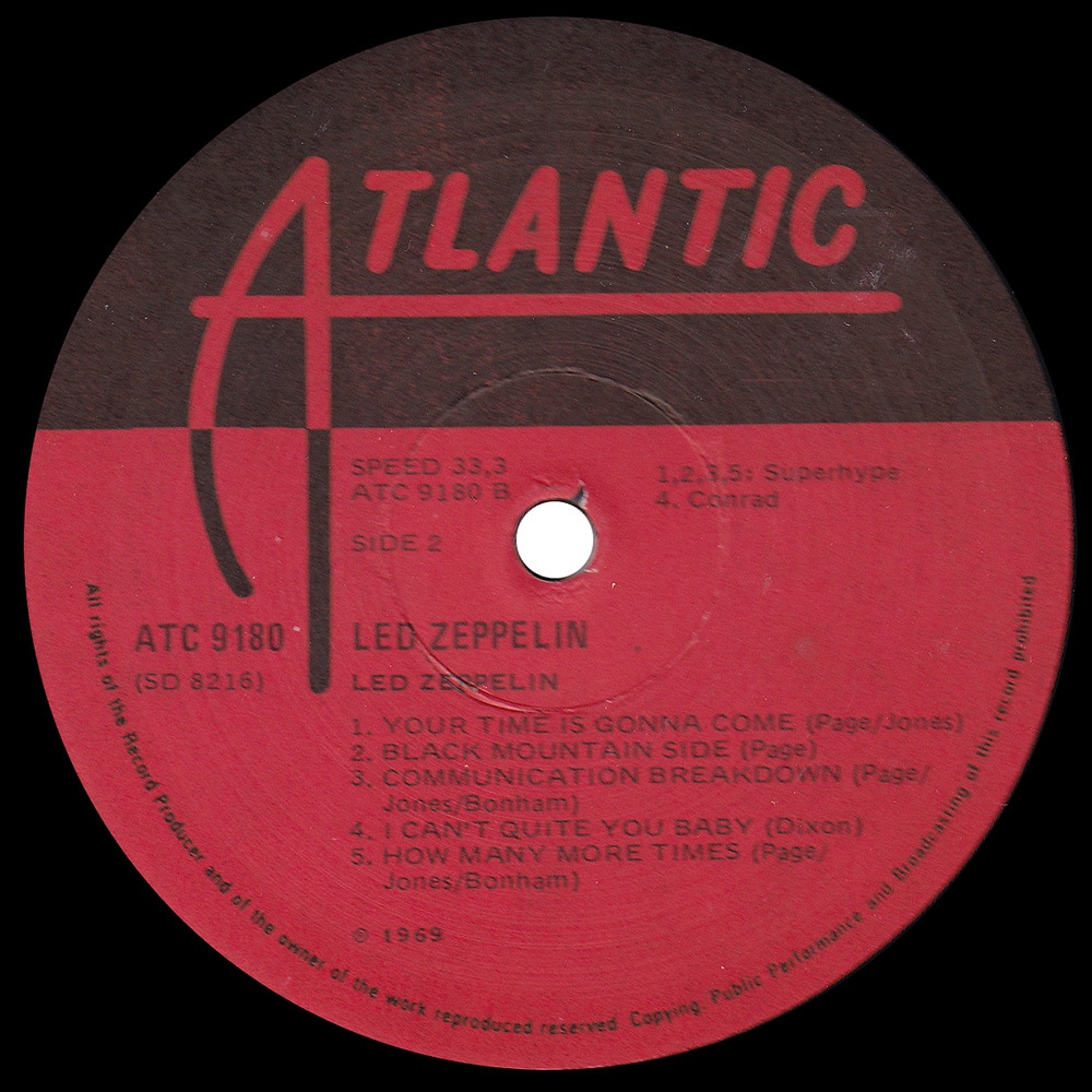 LP <br>Led Zeppelin <br>South Africa (ATC 9180) #5 - Image 4