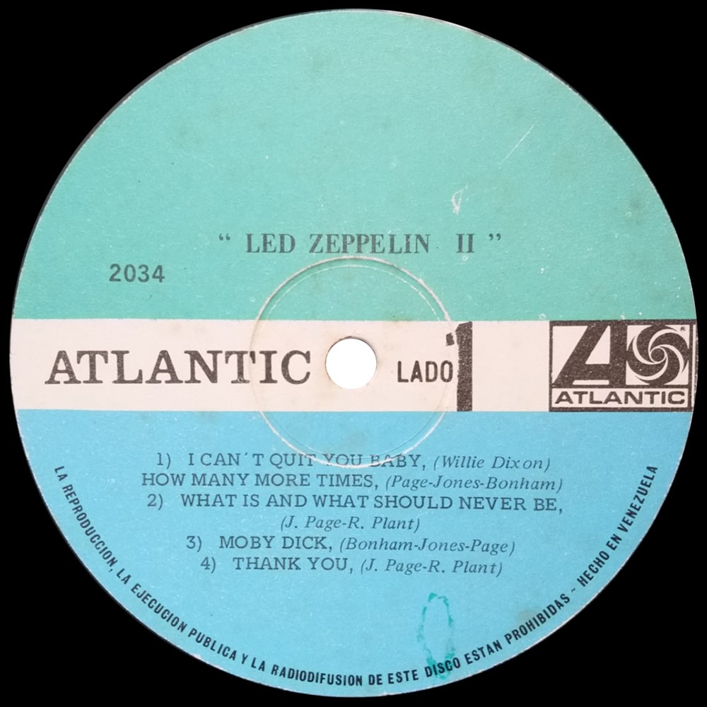 LP <br>Led Zeppelin II <br>Venezuela (2034) #1 - Image 3