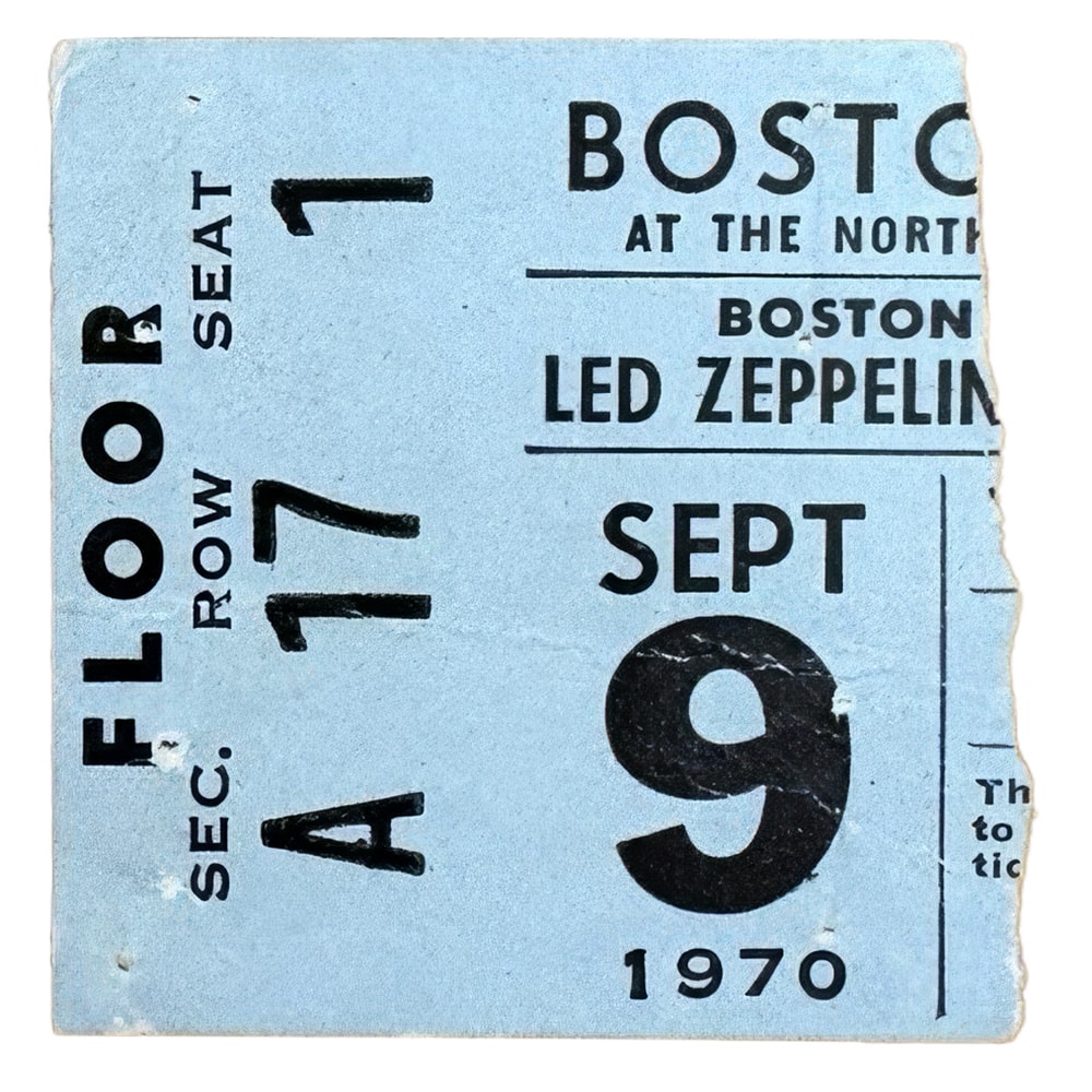 Concert Ticket <br>1970.09.09 <br>Boston, MA