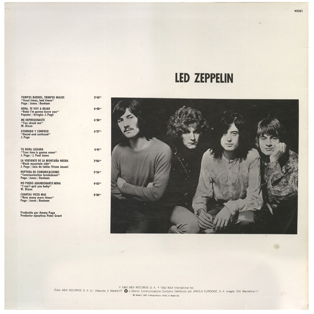 LP <br>Led Zeppelin <br>Spain (40031) #3 - Image 2