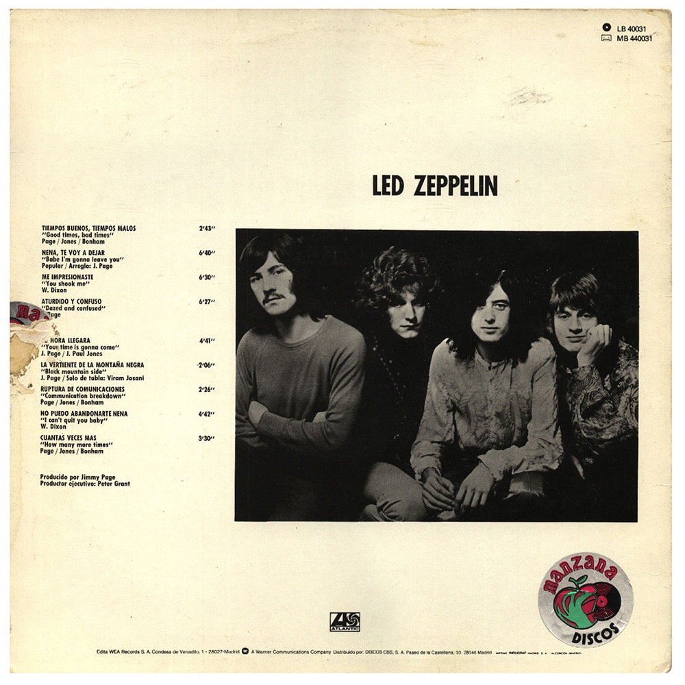 LP <br>Led Zeppelin <br>Spain (40031) #4 - Image 2