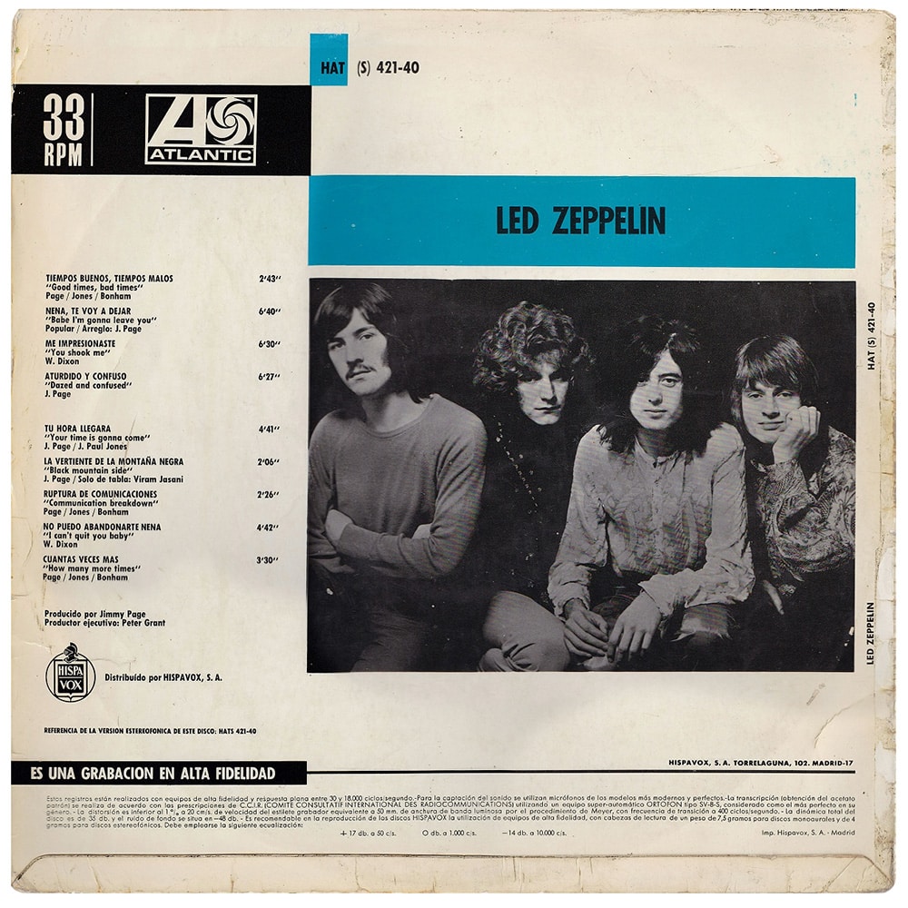 LP <br>Led Zeppelin <br>Spain (HATS 421-40) #02 - Image 2