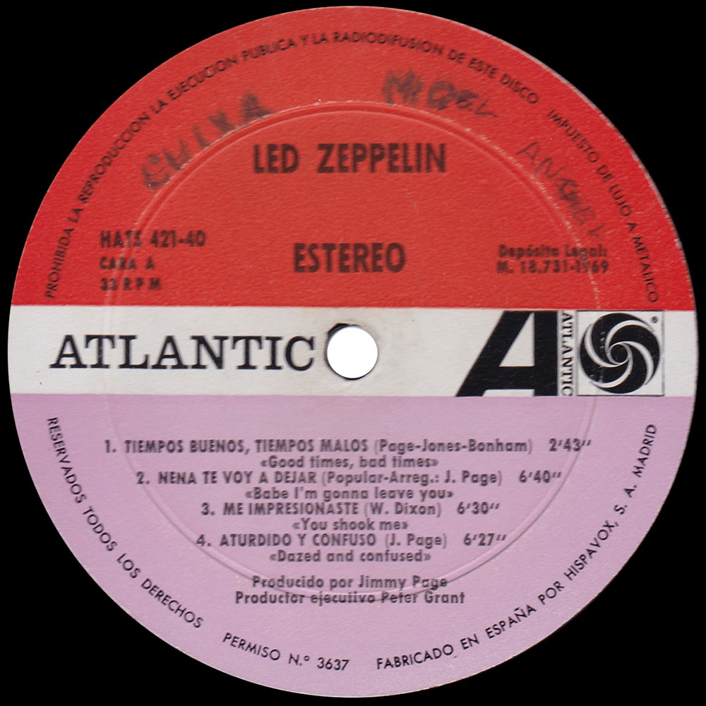 LP <br>Led Zeppelin <br>Spain (HATS 421-40) #02 - Image 3