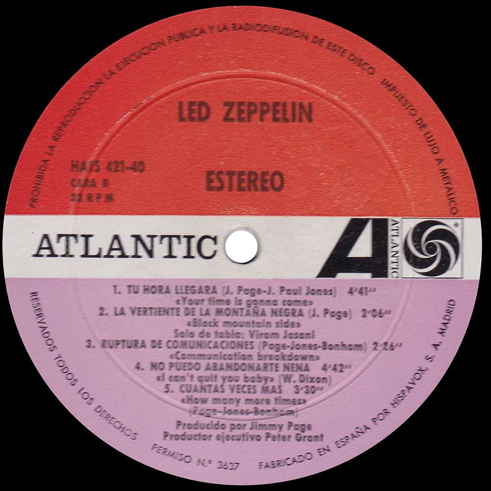 LP <br>Led Zeppelin <br>Spain (HATS 421-40) #02 - Image 4