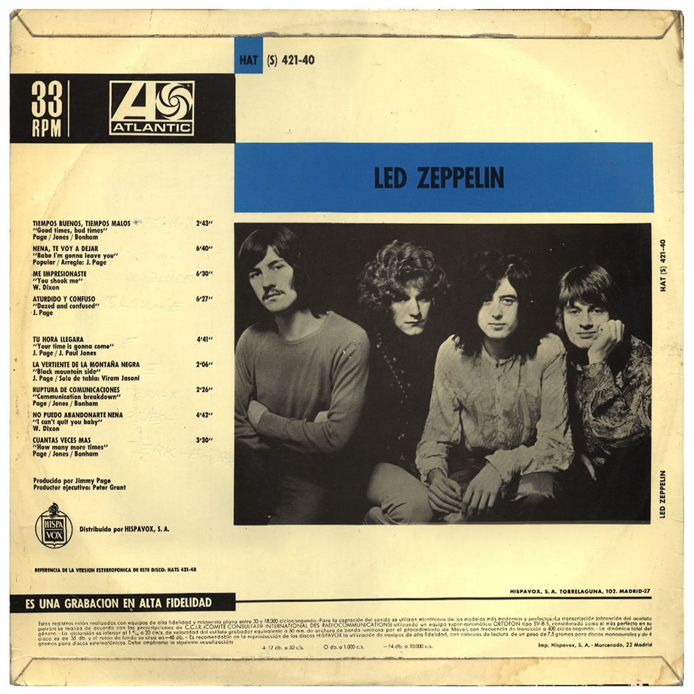 LP <br>Led Zeppelin <br>Spain (HATS 421-40) #03 - Image 2