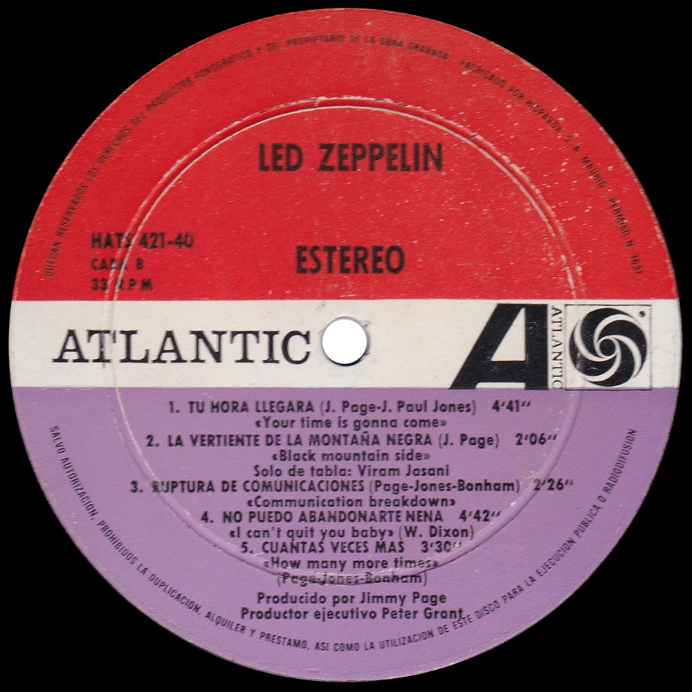 LP <br>Led Zeppelin <br>Spain (HATS 421-40) #06 - Image 3