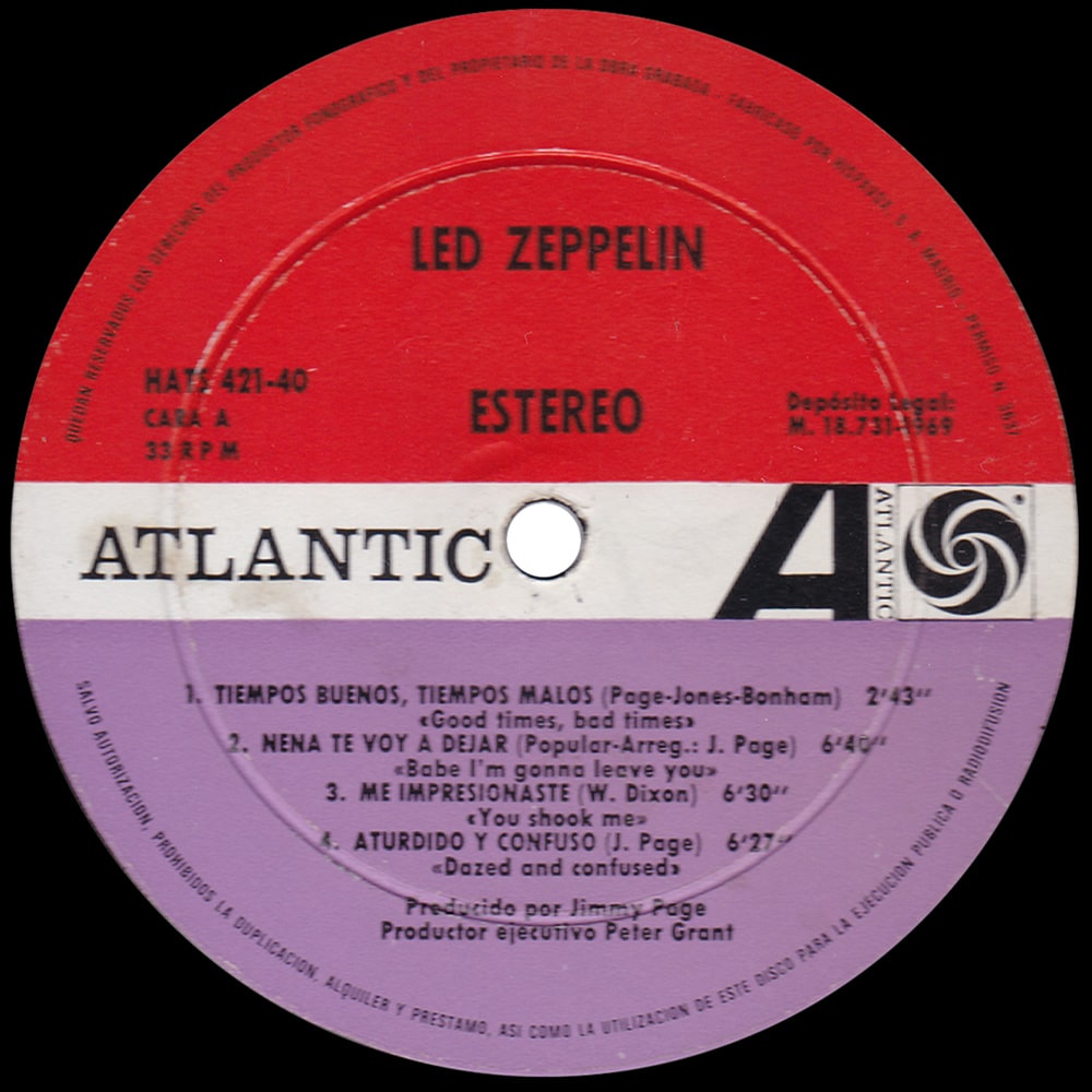 LP <br>Led Zeppelin <br>Spain (HATS 421-40) #06 - Image 4