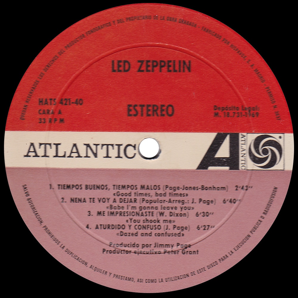 LP <br>Led Zeppelin <br>Spain (HATS 421-40) #07 - Image 3
