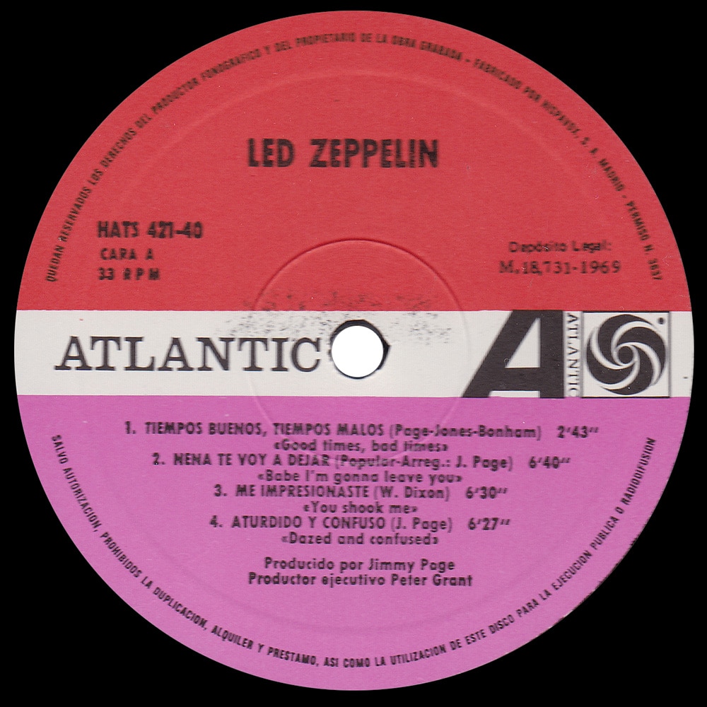 LP <br>Led Zeppelin <br>Spain (HATS 421-40) #08 - Image 3