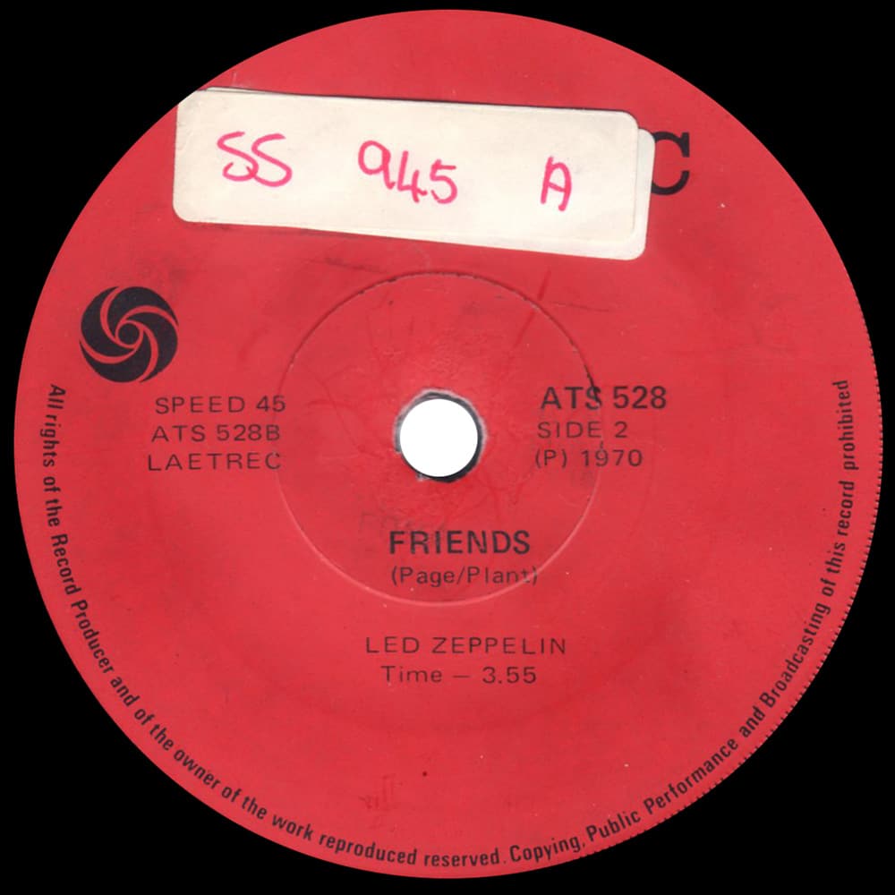 Single <br>South Africa (ATS 528) <br>Immigrant Song / Friends (#3) - Image 2