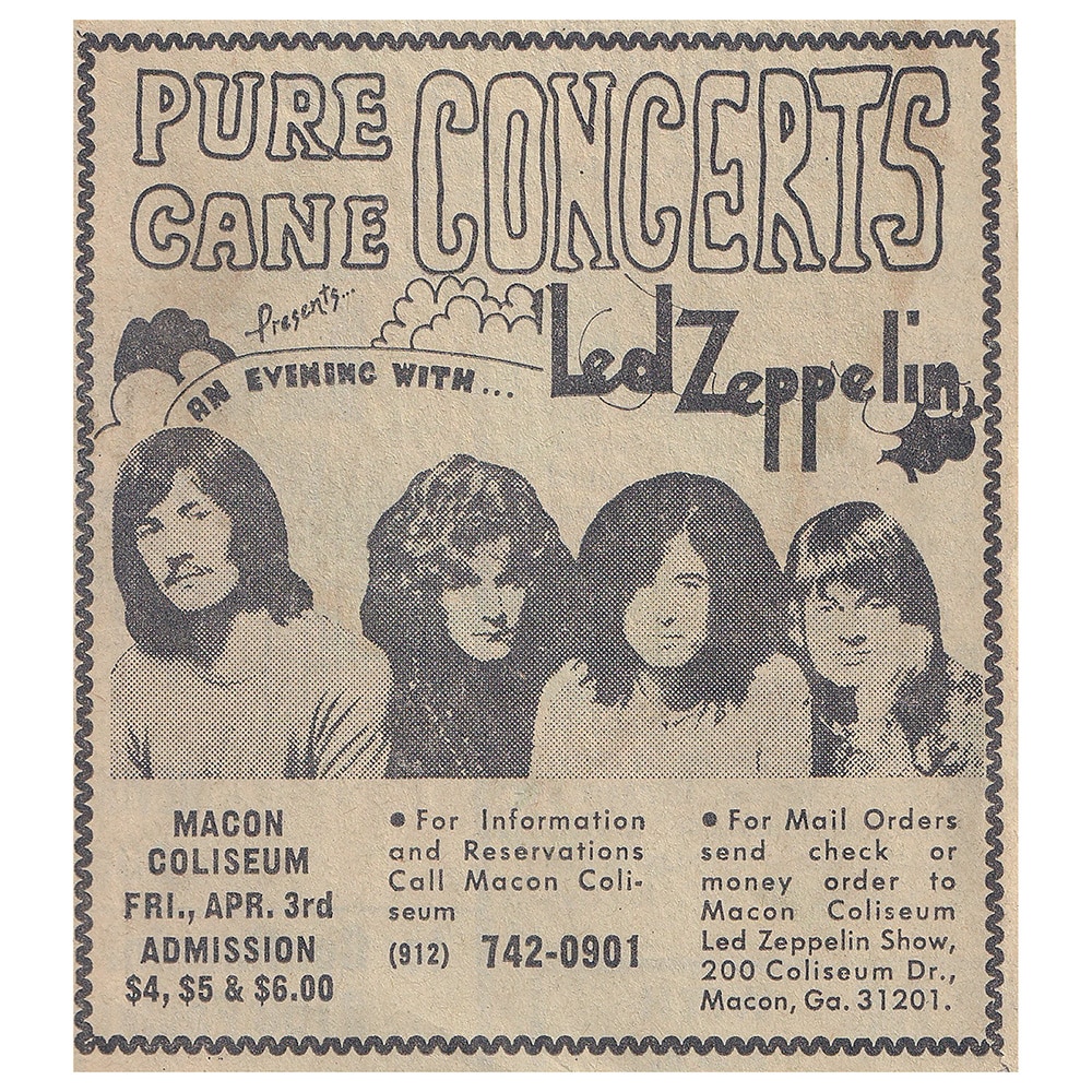 Concert Ticket <br>1970.04.03 <br>Macon, GA - Image 3