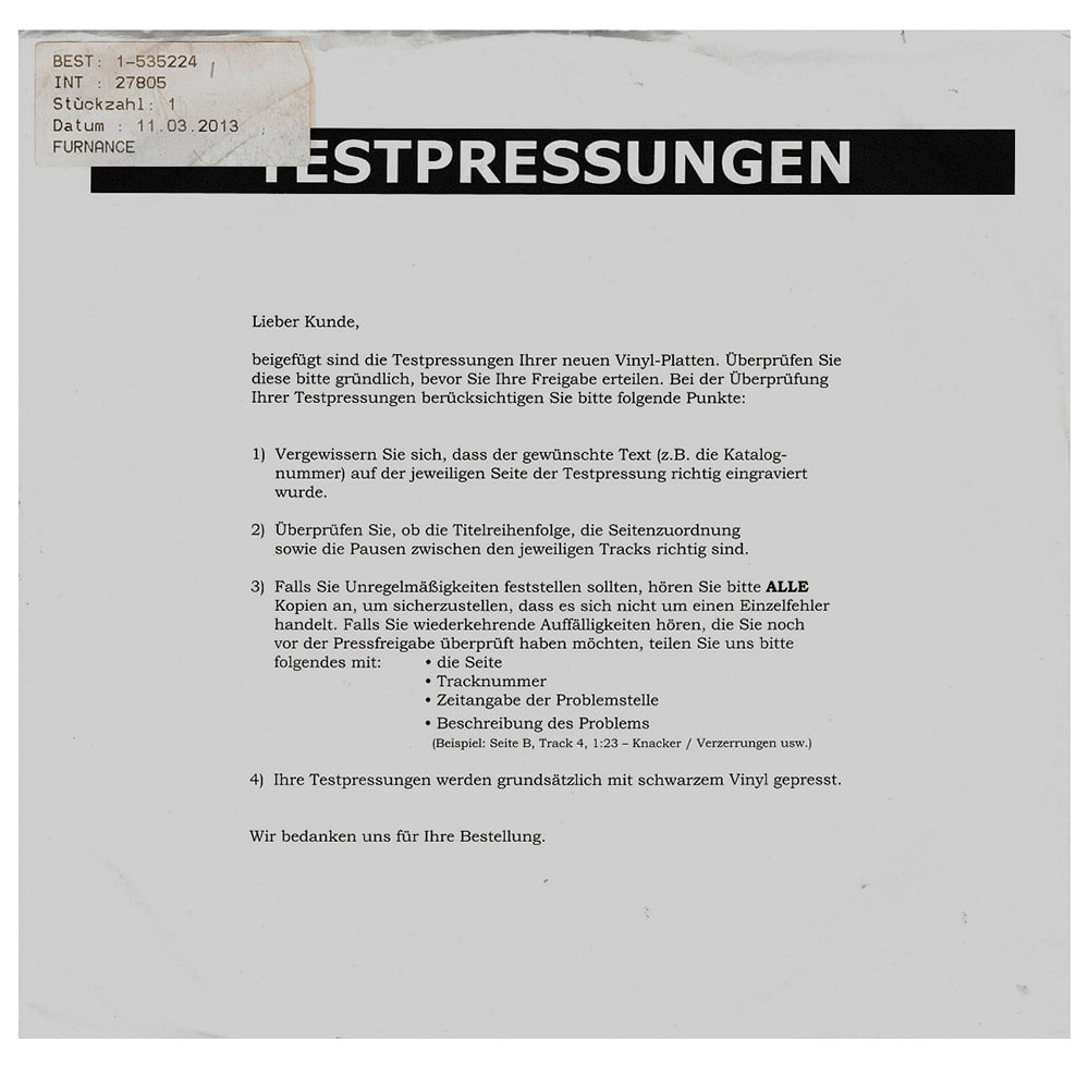 LP <br>Led Zeppelin <br>Germany (R1-535224) Test Pressing