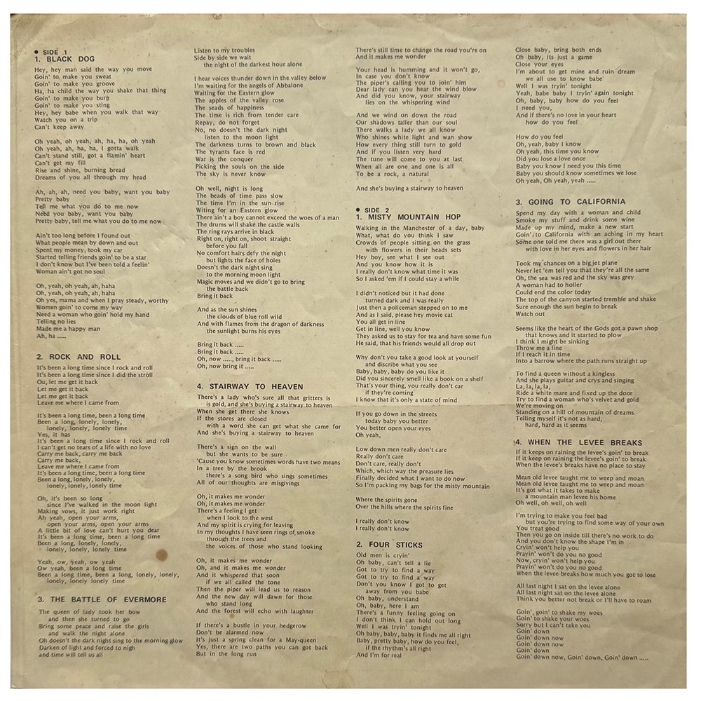LP <br>Led Zeppelin IV <br>Japan (P-10125A) #3 - Image 9