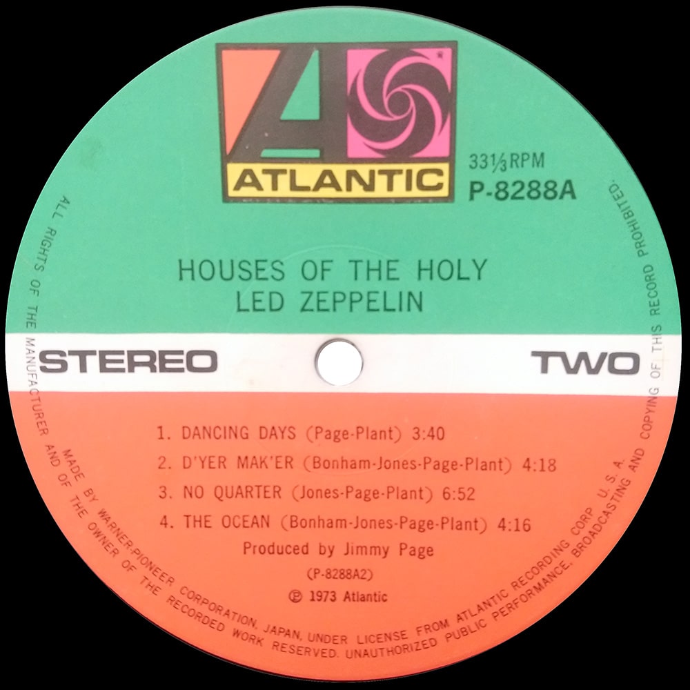 LP <br>Houses of the Holy <br>Japan (P-8288A) V3 - Image 7