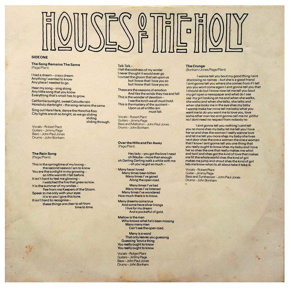 LP <br>Houses of the Holy <br>Japan (P-8288A) V3 - Image 9
