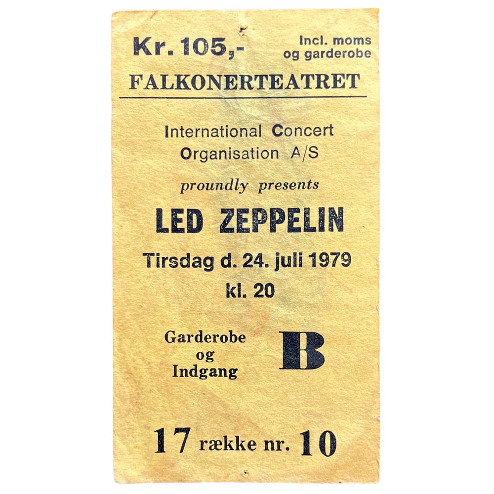 Concert Ticket <br>1979.07.24 <br>Copenhagen, DK